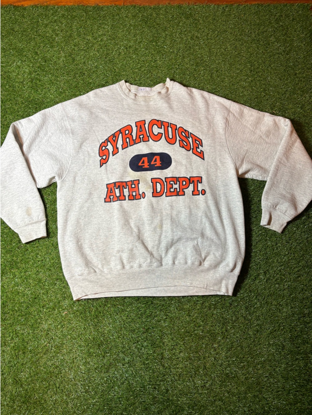 Syracuse Ath. Dept. Crewneck Sweatshirt - Gray with Orange/Navy Print